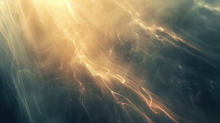 Poster - An ethereal abstract background with smooth light flares and a glowing effect, evoking a sense of calm and wonder