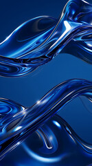 Wall Mural - Blue Liquid glass fluid abstract background