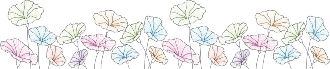 Wall Mural - Spring line art style eps 10