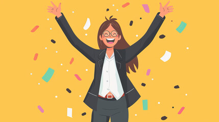 Businesswoman success concept