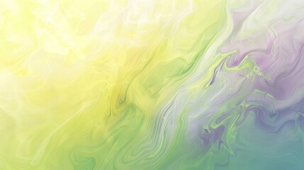 Wall Mural - Marbled elegance: yellow green lilac blend background