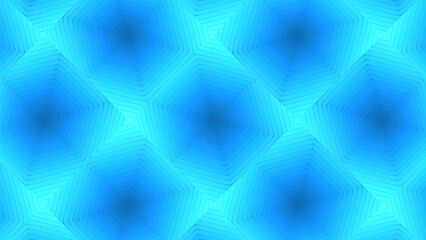 Poster - Background with moving pattern in squares and geometric depth. Motion. Mosaic background with floral pattern. Geometric mosaic background with moving hypnotic figures