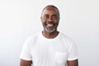 © rohappy - Portrait handsome happy smiling mature african man with toothy smile, bearded on white background