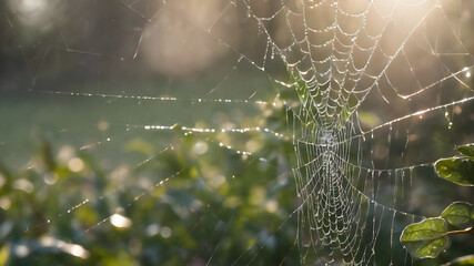 Sparkling Sunlit Web