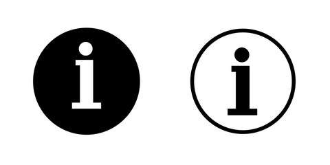 Wall Mural - info icons set. info button