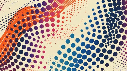 Poster - Vintage Halftone Dotted Pattern Background with a Fun Twist