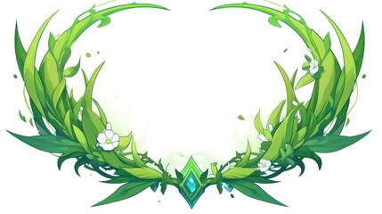 Wall Mural - 2d grass logo high quality graphic illustration