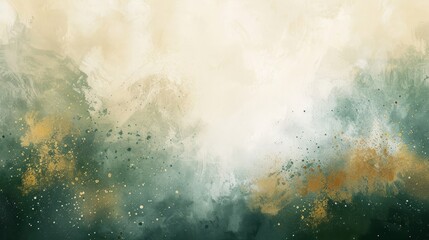 Canvas Print - Vibrant abstract bg: spruce green rich gold warm taupe. Watercolor effects light beams wallpaper