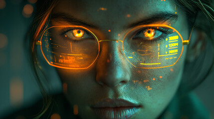 Cyberpunk-style portrait of a doctor, futuristic concept.
