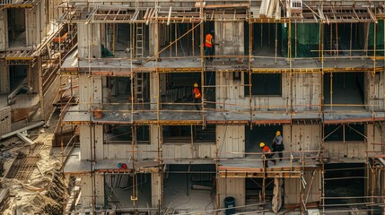 Poster - the construction site is a dynamic place, where each day brings new challenges and advancements towa
