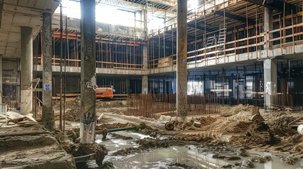 Poster - the construction site is a dynamic place, where each day brings new challenges and advancements towa