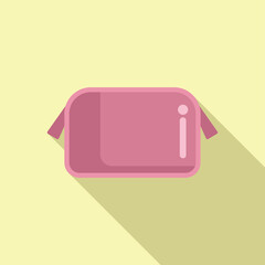 Poster - Flat design of a pink information icon with a shadow, against a dualtone backdrop