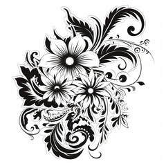 PNG Transparent of Intricate beautiful flower artwork