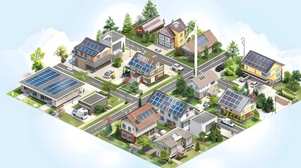 Poster - sustainable microgrid community powered by renewable energy sources a neighborhood designed with int