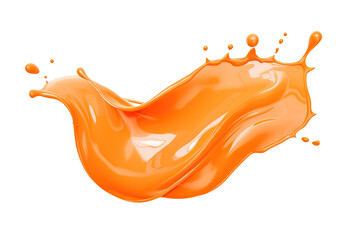 Sticker - Orange paint or juice splash