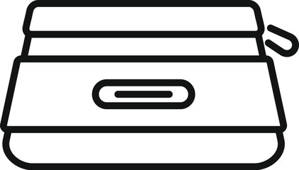 Poster - black and white line art of a simplistically designed closed book icon