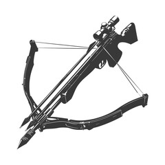 Wall Mural - silhouette crossbow black color only