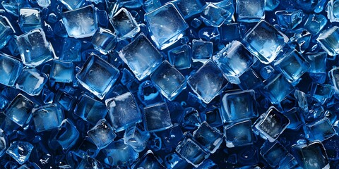 Wall Mural - a pile of ice cubes sitting on top of a table next to each other