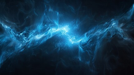 a dark background with blue and white swirls alternatively, a black background with blue swirls and 