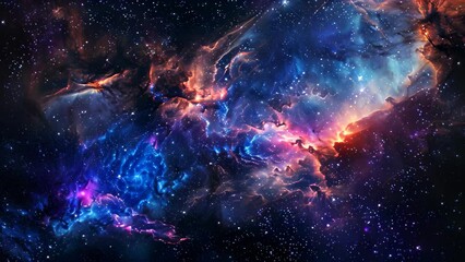 Wall Mural - an expansive galaxy with numerous stars scattered among swirling clouds, a galaxy filled with twinkl