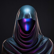 © seanzheng - generated illustration of man in a mask and hood gaming style black background