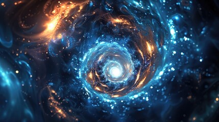 Canvas Print - A magical sparkling vortex of stardust. Space background.