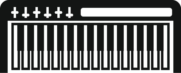 Poster - vector illustration of a synthesizer icon, ideal for musicrelated graphic design