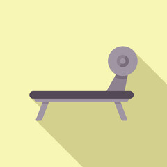 Poster - Simple illustration of a contemporary style chaise lounge with a long shadow