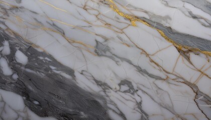 Wall Mural - white marble stone texture with golden veins