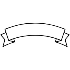 Wall Mural - simple flat ribbon banner vector illustration