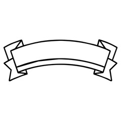 Wall Mural - simple flat design vector ribbon banner with outline