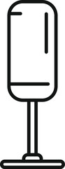 Poster - Vector line art of a classic microphone, perfect for icons, logos, and audiorelated design