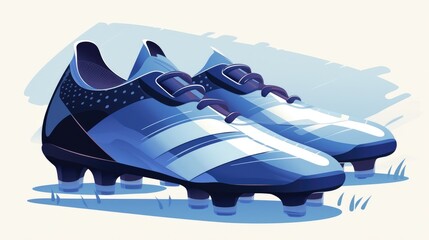 Iconic football boots illustration isolated on a white background perfect for web design
