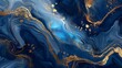 © Neuropixel - Abstract blue and gold marble texture design with luxurious fluid patterns for backgrounds and wallpapers.