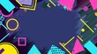 © melhak - Retro 80s style background with flashy colors and blank middle section - graphic design, advertising, nostalgia