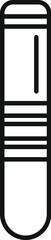 Poster - black and white line art vector of a simple test tube