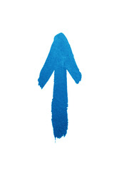 Wall Mural - Arrow blue on a white background