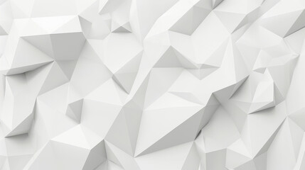Aufkleber - Modern 3d rendering of a white polygonal surface creating a minimalist backdrop