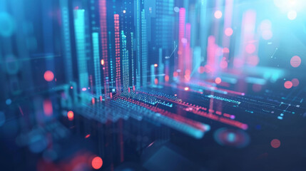Poster - Digital metropolis: abstract visualization of cyber data and network connections