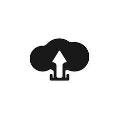 Fototapete - Cloud download vector. Storage of files in the cloud. Cloud storage vector. Cloud icon and arrow up vetkor. Vector illustration.