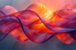 © PhotoArtHub - Abstract wavy layers of red, purple, and orange flowing across the frame. Digital art illustration. Vibrant color background for design and print.