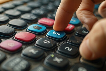 Poster - a person's hand clicking the 