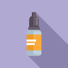 Sticker - Minimalist vector icon of an eliquid bottle for vaping, with a neutral background