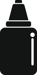 Poster - Vector illustration of a black silhouette glue bottle, ideal for educational and craft icons