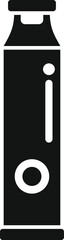 Sticker - Simplified graphic icon of a vape pen in black and white, perfect for signage and web use