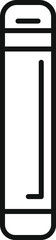Poster - Simple line art test tube icon, suitable for science and laboratory themes
