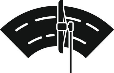 Poster - Vector illustration of a wind turbine silhouette for renewable energy concepts