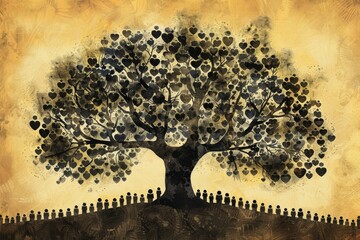 Wall Mural - Genealogy tree concept illustration	
