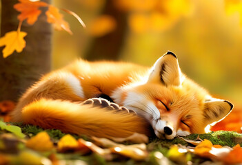 Cute Fox Sleeping