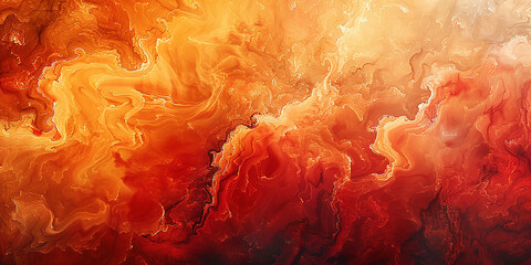 Wall Mural - An abstract composition of fiery red and  